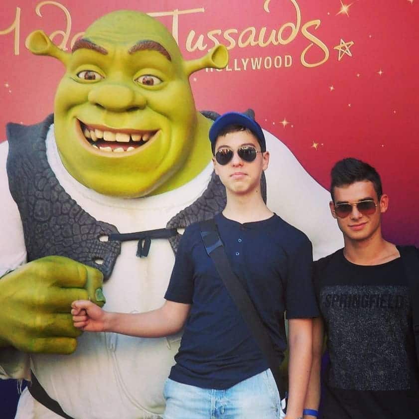 Filippo in vacanza studio al museo di Madame Tussaud's di Hollywood