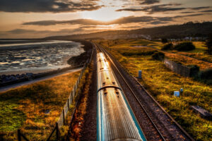 Treno che attraversa il Galles