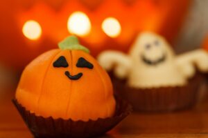cupcake decorato come una zucca