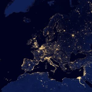Vista dell'Europa dallo spazio