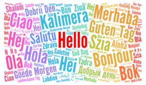 Scritte saluto in tutte le lingue