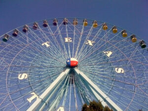 Ruota panoramica con scritta Texas