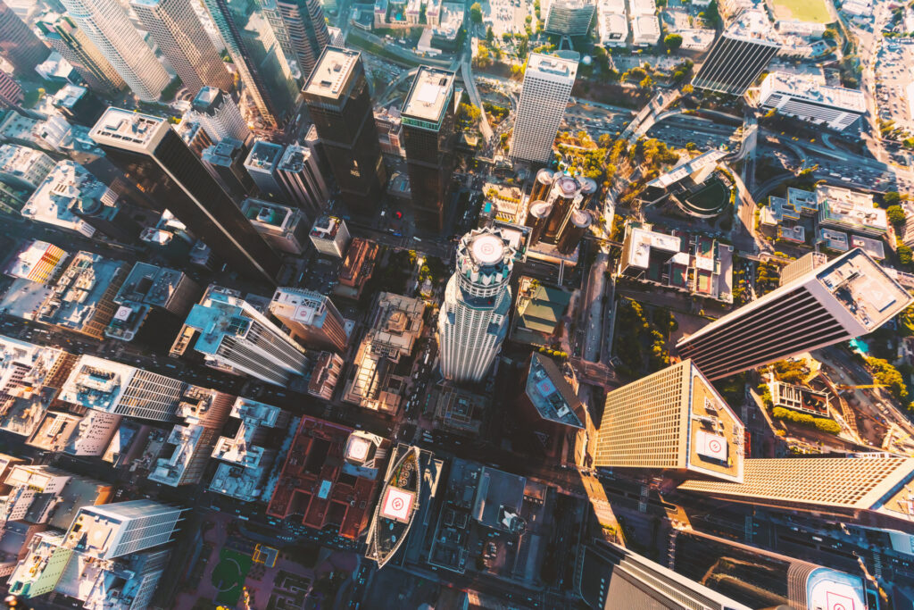 Vista aerea di Los Angeles