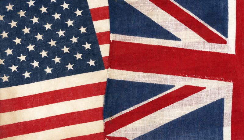 Bandiera americana e inglese