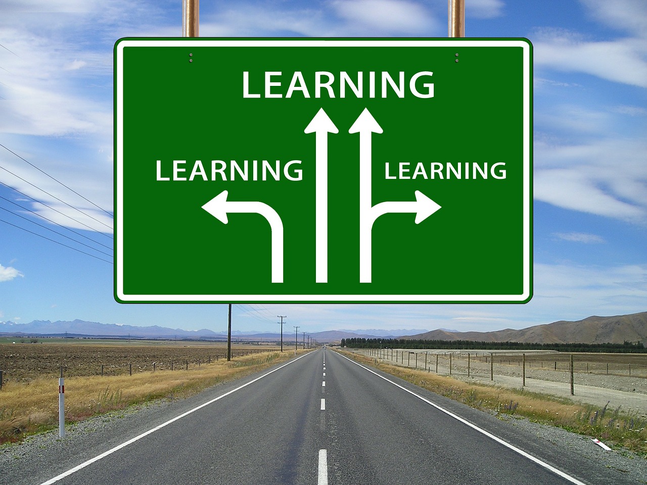 Autostrada frecce direzionali Learning