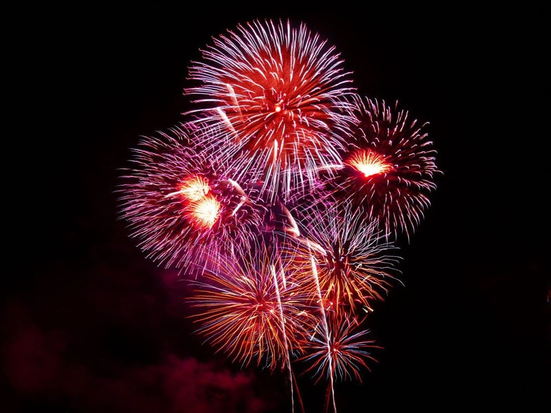 Fuochi d'artificio in cielo